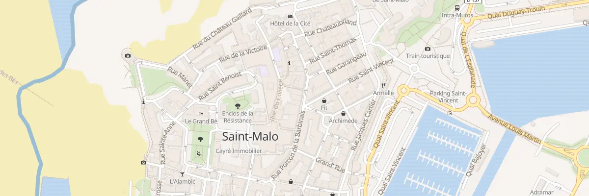 Plan du 2 Rue de la Corne de Cerf à Saint-Malo