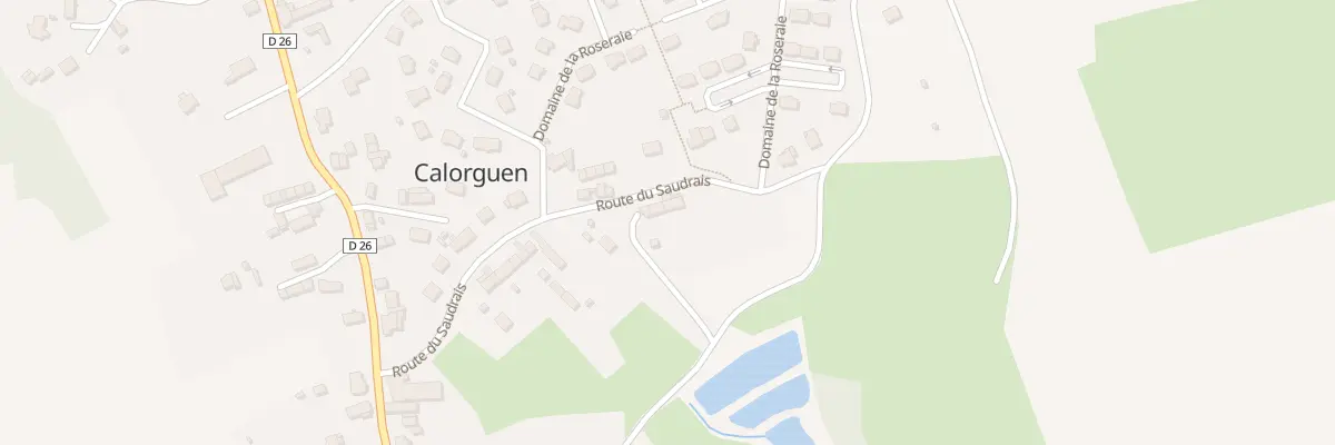 Plan du 28 Rte du Saudrais à Calorguen