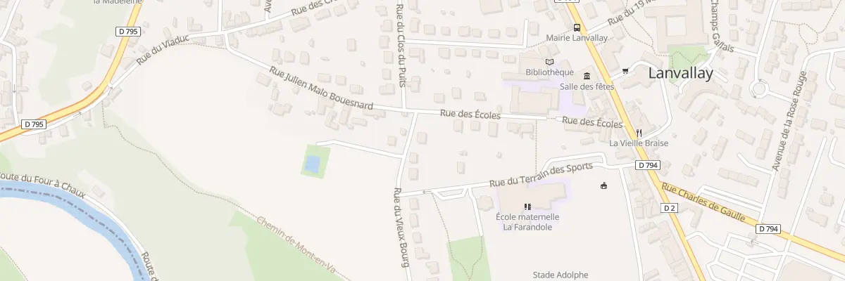 Plan du 1 Rue du Vieux Bourg à Lanvallay