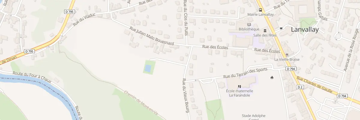 Plan du 2 Rue du Vieux Bourg à Lanvallay