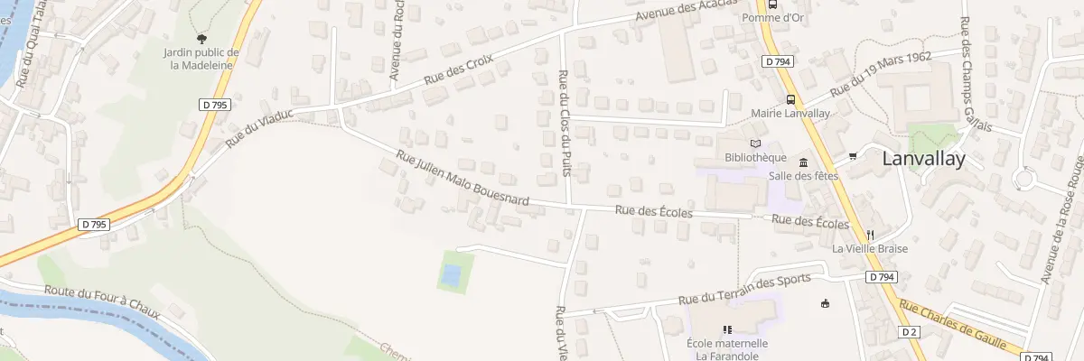 Plan du 2 Rue Julien Malo Bouesnard à Lanvallay