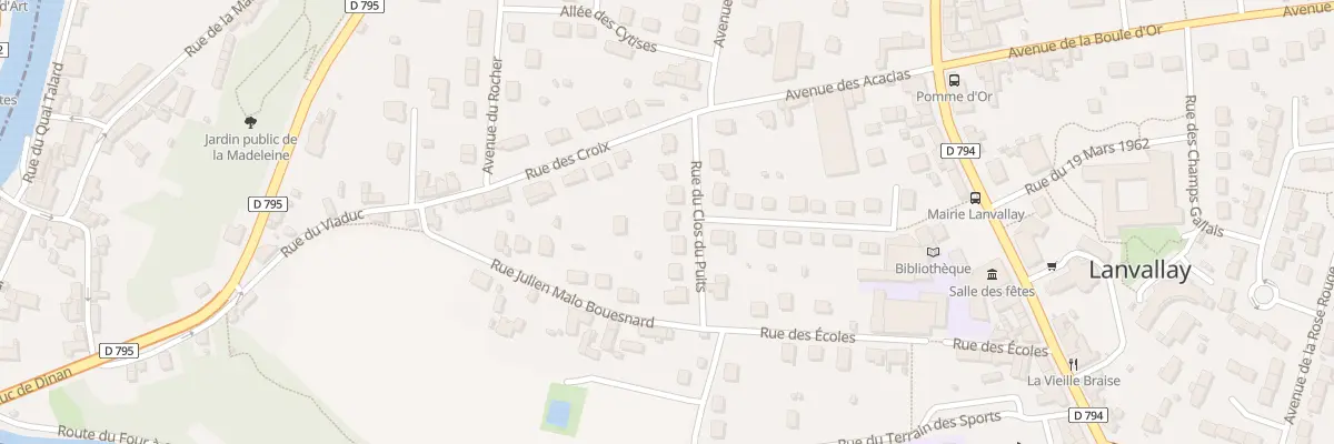Plan du 7 Rue du Clos du Puits à Lanvallay