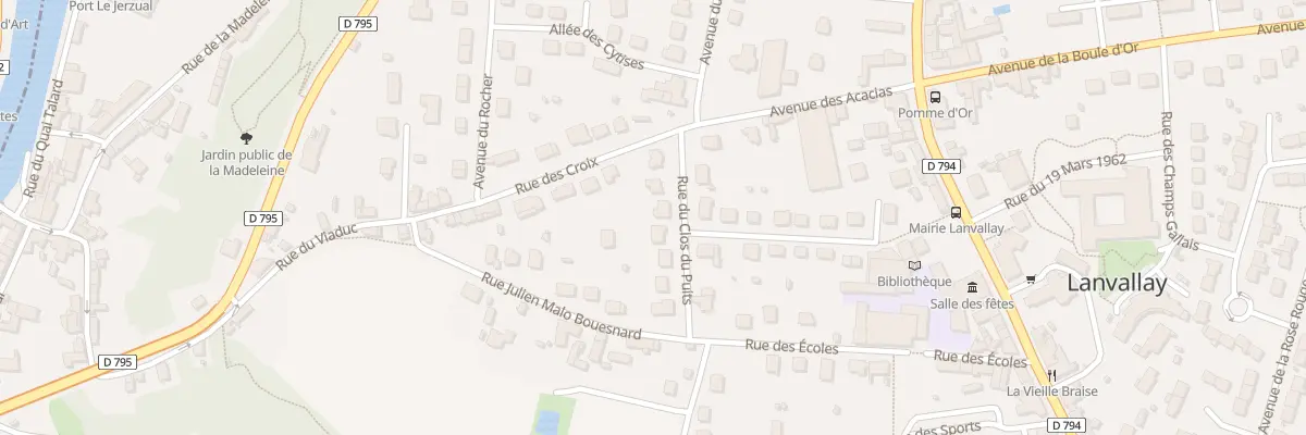 Plan du 9 Rue du Clos du Puits à Lanvallay