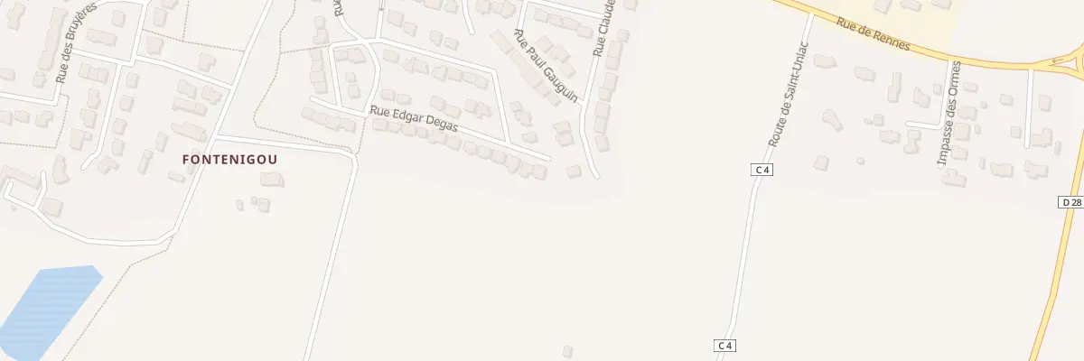 Plan du 24 Rue Edgar Degas à Montauban-de-Bretagne
