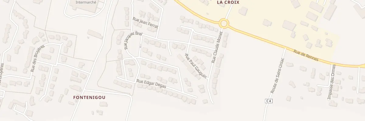 Plan du 4 Rue Paul Gauguin à Montauban-de-Bretagne