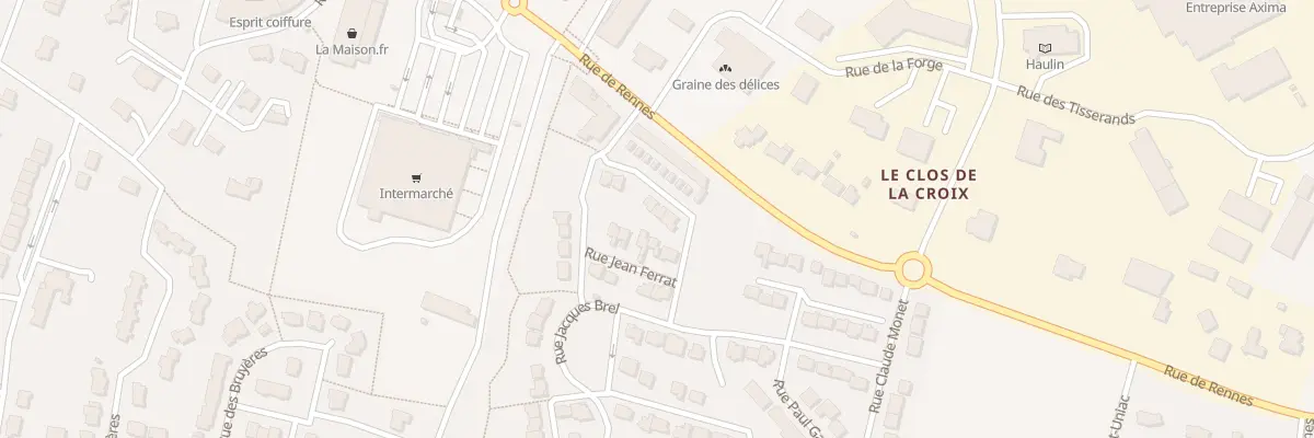 Plan du 14 Rue Georges Brassens à Montauban-de-Bretagne