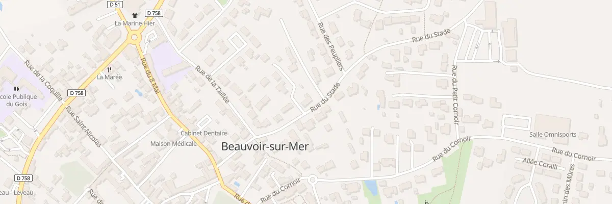 Plan du 15 Rue du Stade à Beauvoir-sur-Mer