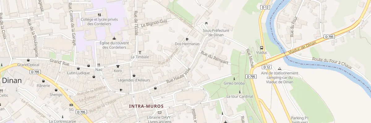 Plan du 27 Rue Haute Voie à Dinan