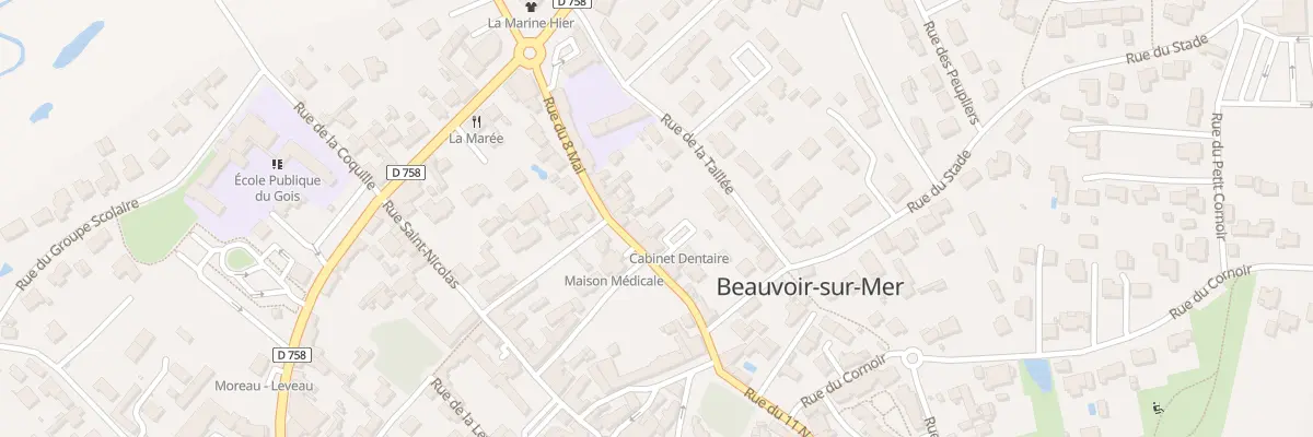 Plan du 16 Rue du Huit Mai à Beauvoir-sur-Mer