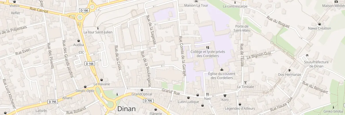 Plan du 1 Rue de la Garaye à Dinan