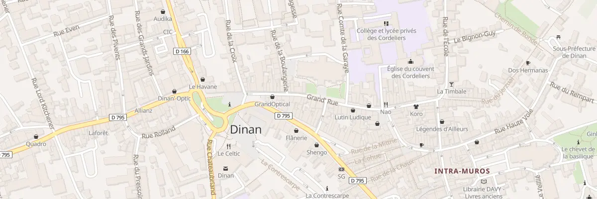 Plan du 33 Grande Rue à Dinan