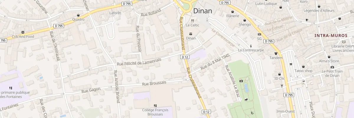 Plan du 10 Rue Chateaubriand à Dinan