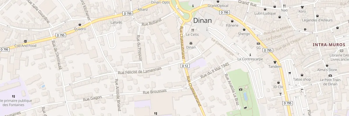 Plan du 8 Rue Chateaubriand à Dinan