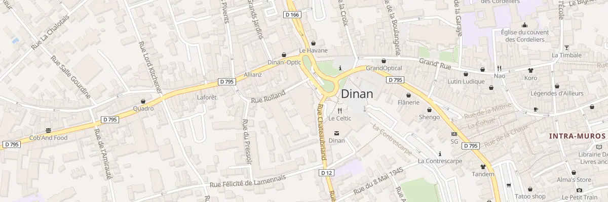 Plan du 2 Rue Chateaubriand à Dinan