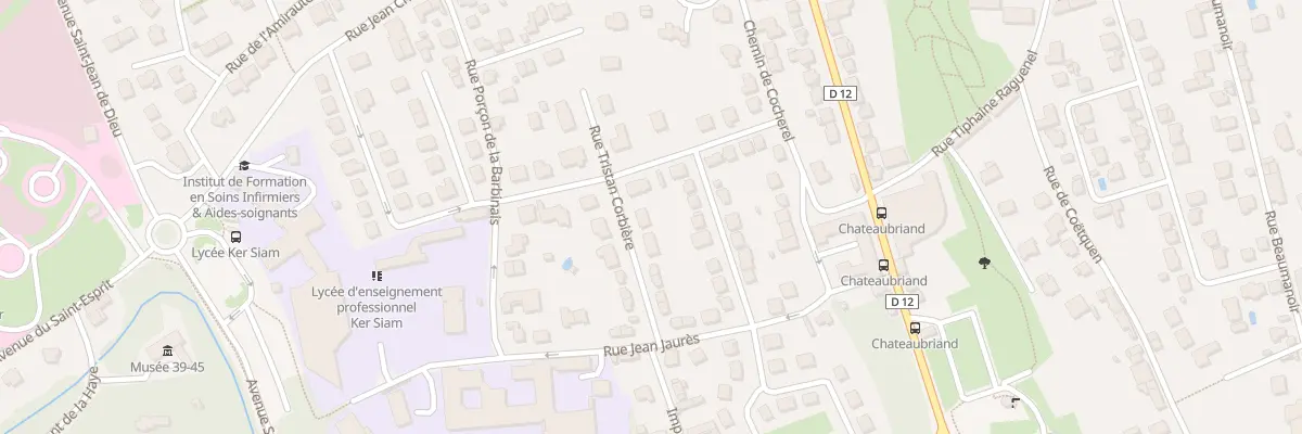Plan du 14 Rue Tristan Corbière à Dinan