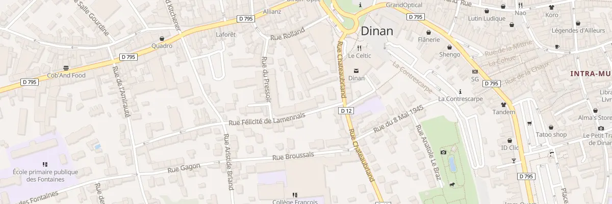 Plan du 6 Rue Lamennais à Dinan