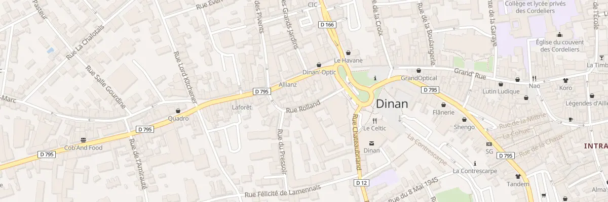 Plan du 8 Rue Rolland à Dinan
