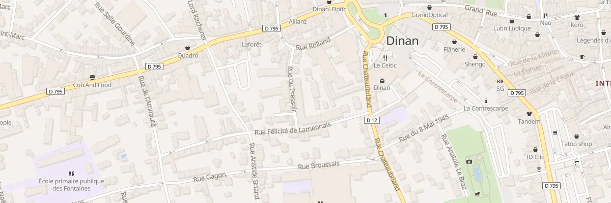Plan du 9 Rue du Pressoir à Dinan