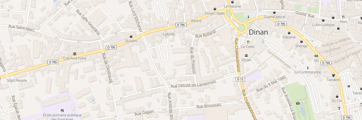 Plan du 10 Rue du Pressoir à Dinan