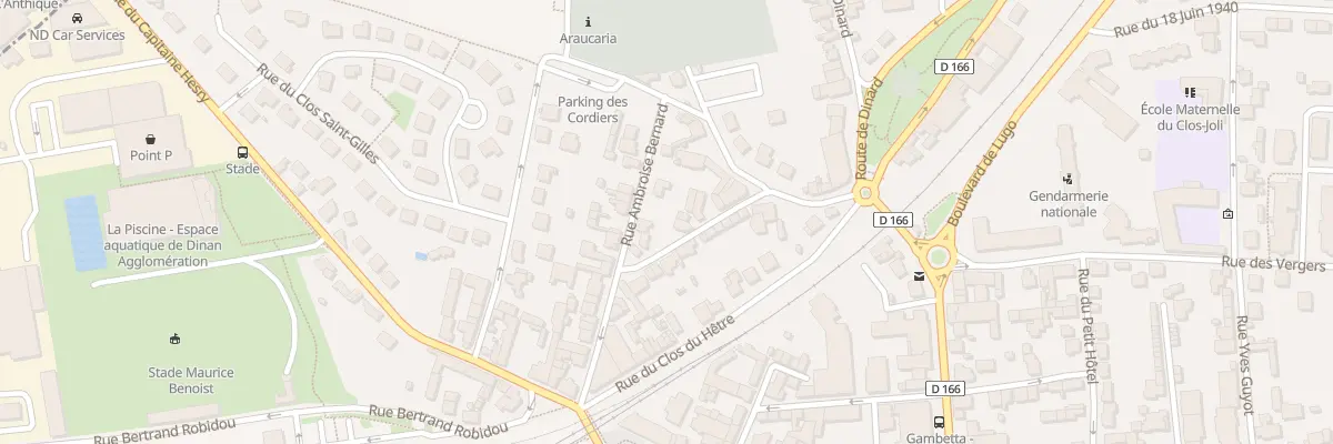 Plan du 26 Rue Ambroise Bernard à Dinan