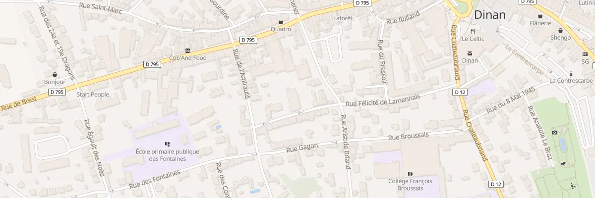 Plan du 28 Rue Lamennais à Dinan