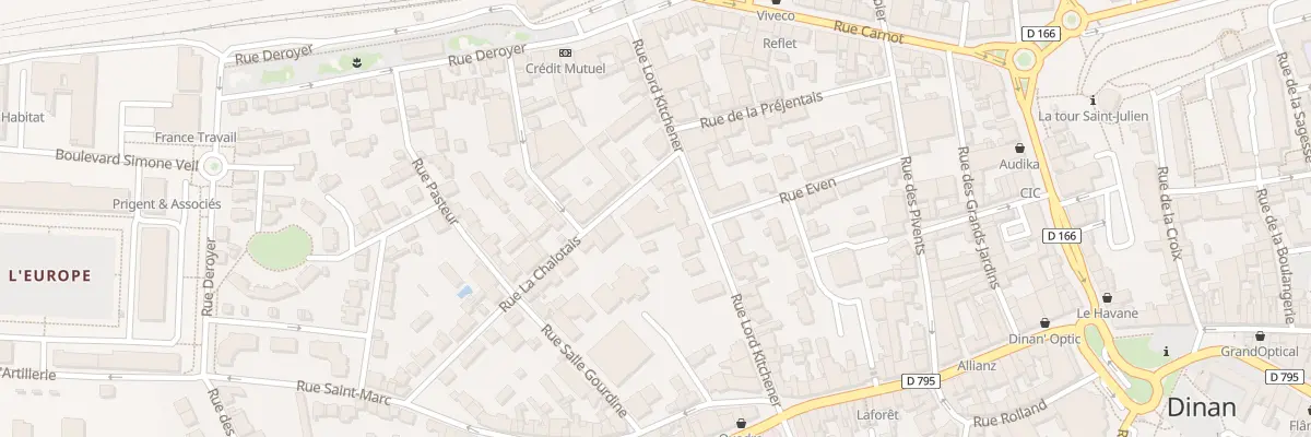 Plan du 9 Rue Kitchener à Dinan