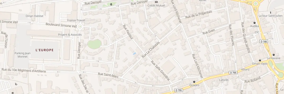 Plan du 6 Rue Pasteur à Dinan