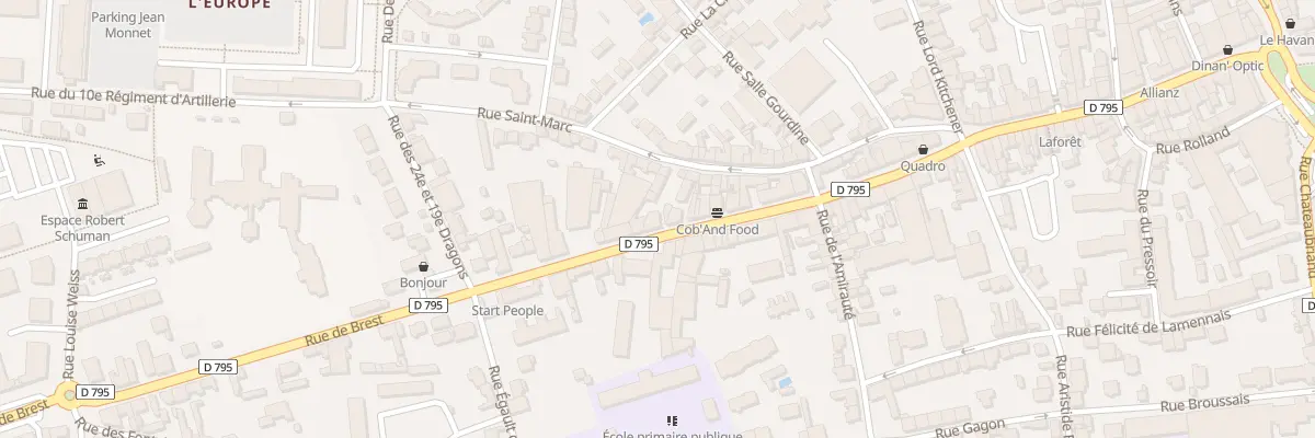 Plan du 30 Rue de Brest à Dinan