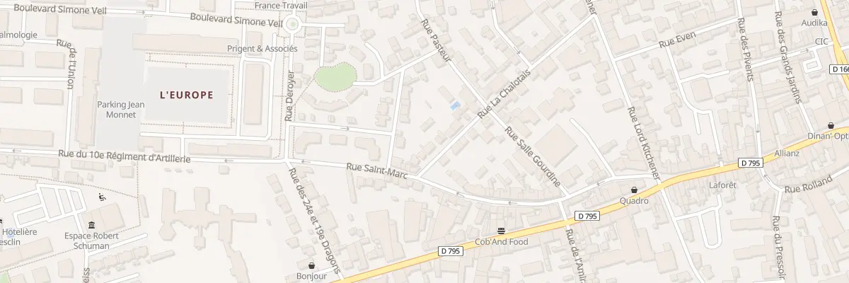Plan du 28 Rue de la Chalotais à Dinan