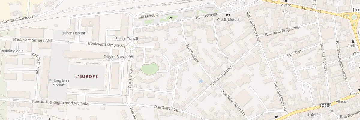 Plan du 13 Rue Sergent Gombault à Dinan