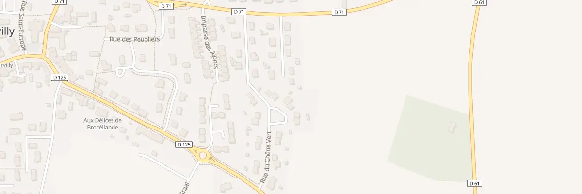 Plan du 20 Rue du Chêne Vert à Boisgervilly