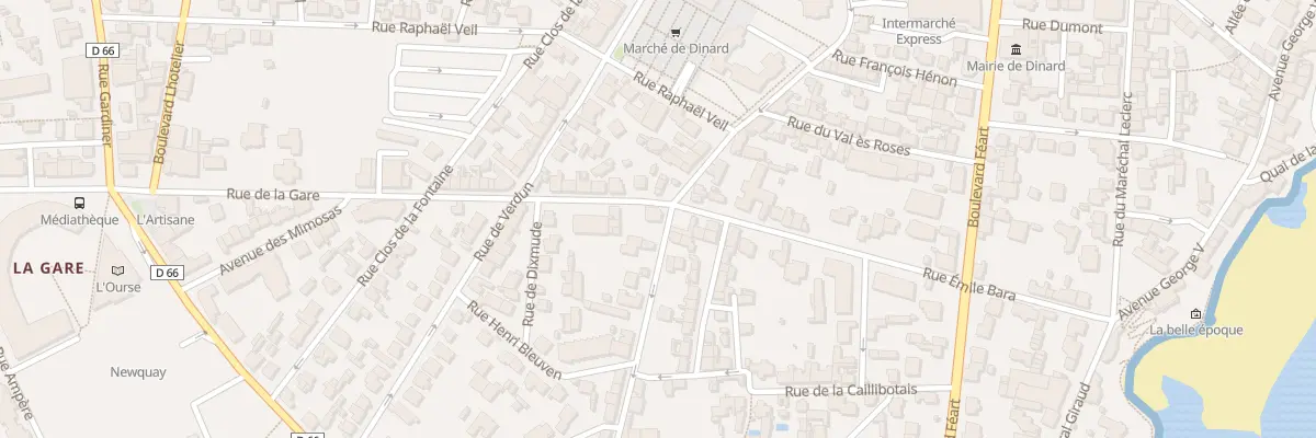 Plan du 1 Rue de la Gare à Dinard