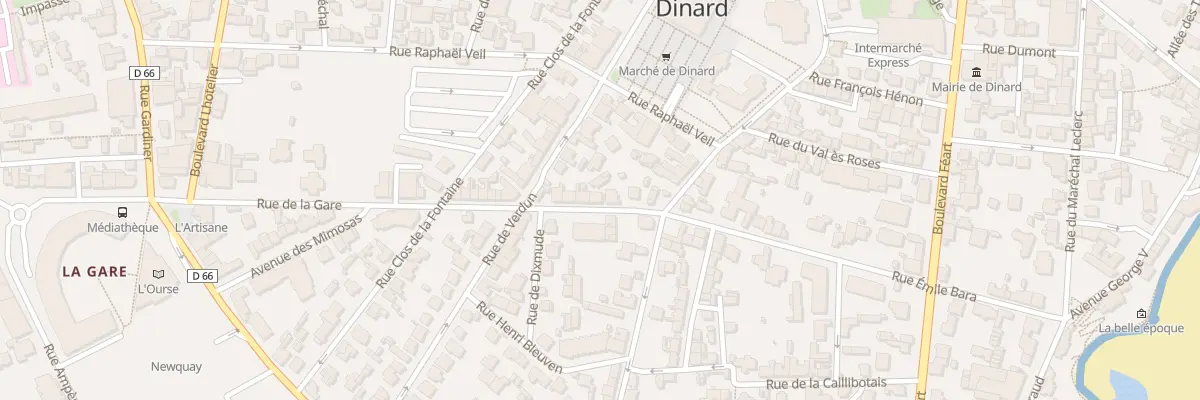 Plan du 10 Rue de la Gare à Dinard