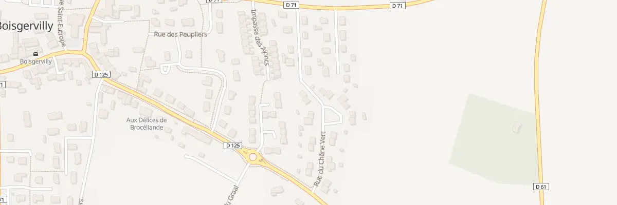 Plan du 13 Rue du Chêne Vert à Boisgervilly
