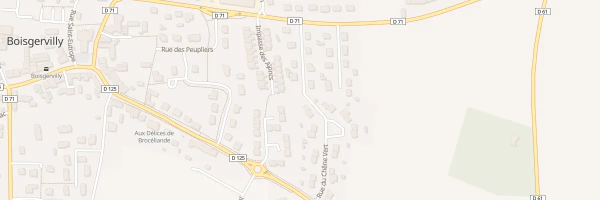 Plan du 15 Rue du Chêne Vert à Boisgervilly
