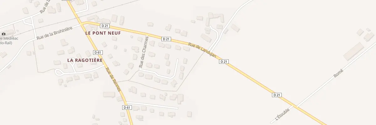 Plan du 24 Rue des Charmes à Médréac