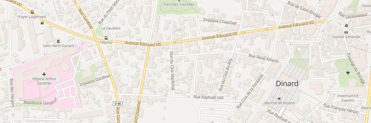 Plan du 25 Rue René Aillerie à Dinard