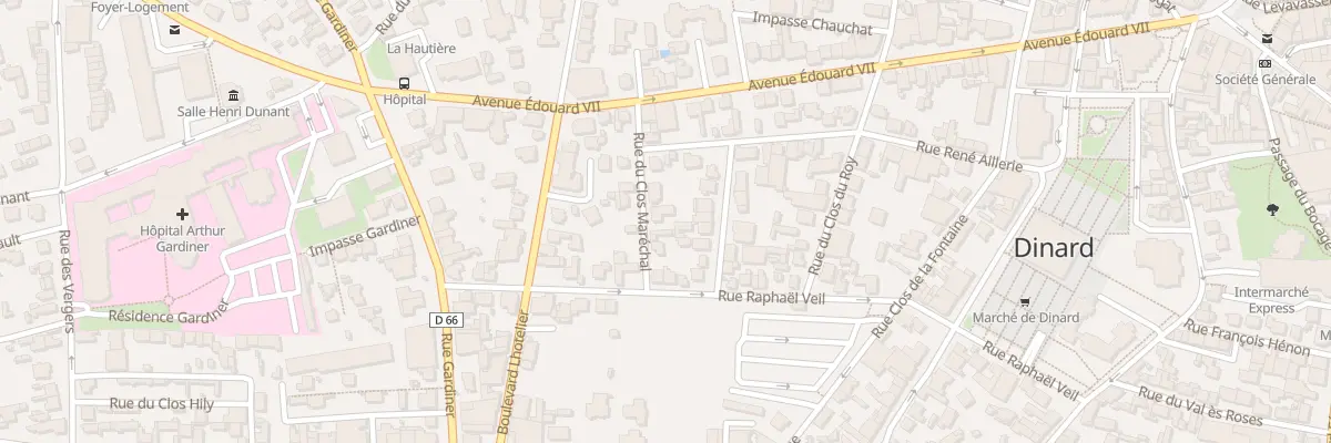 Plan du 7 Rue Clos Maréchal à Dinard