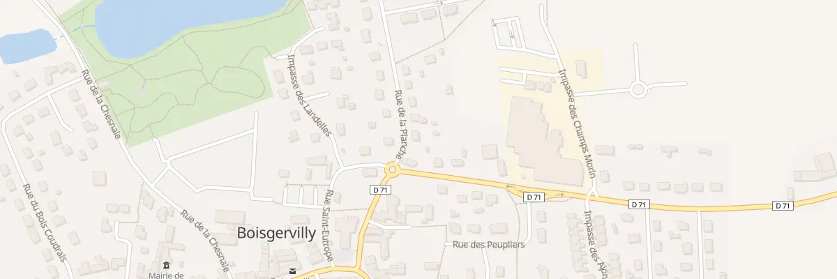 Plan du 1 Rue de la Planche à Boisgervilly