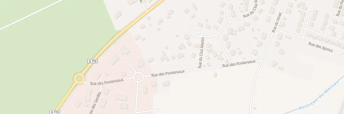 Plan du 21 Les Pontereaux à Drefféac