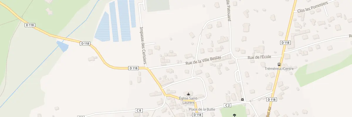 Plan du 8 Rue de la Ville Beslay à Tréméreuc