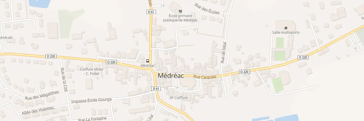Plan du 11 Rue Centrale à Médréac