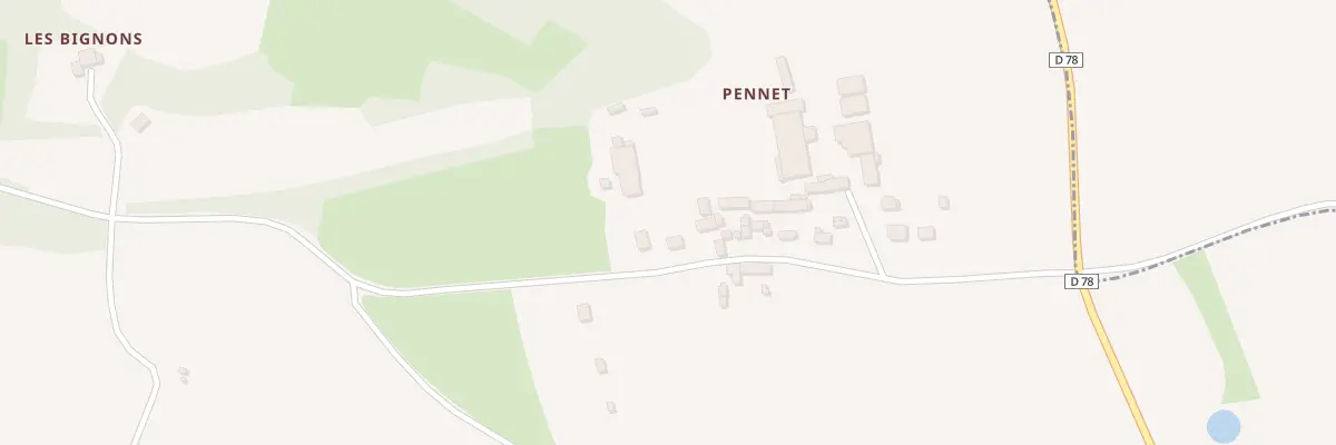 Plan du 18 Pennet à Trévron