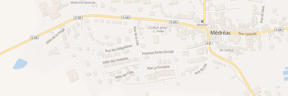 Plan du 1 Rue de la Cité à Médréac