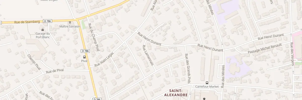 Plan du 3 Rue Lamennais à Dinard
