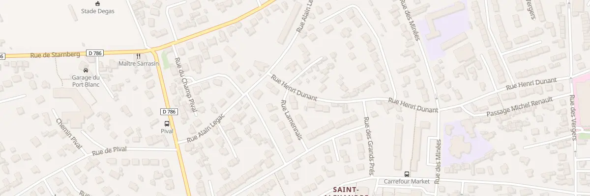 Plan du 1 Rue Lamennais à Dinard