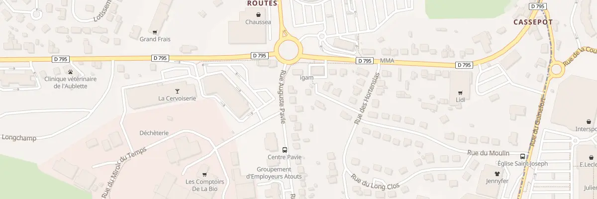 Plan du 3 Rue Auguste Pavie à Quévert