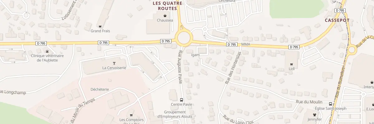 Plan du 1 Rue Auguste Pavie à Quévert