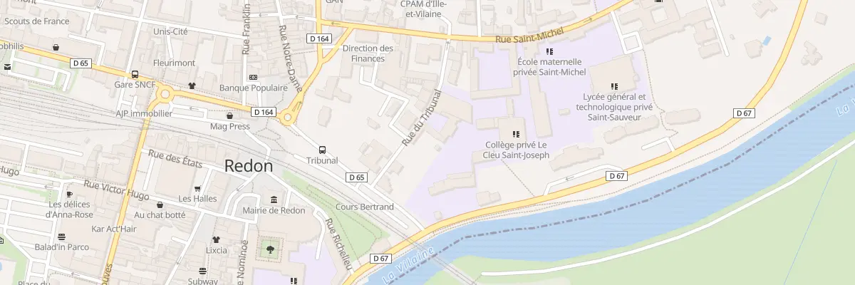 Plan du 6 Rue du Tribunal à Redon