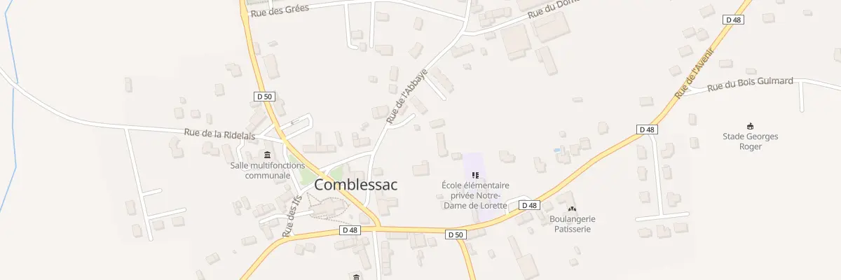 Plan du 1 Rue de l’Abbaye à Comblessac